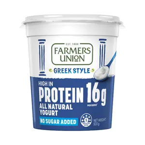 Sữa Chua Hy Lạp Bổ Sung Protein, Greek Style All Natural Yogurt, High Protein 16g (500g) - FARMERS UNION